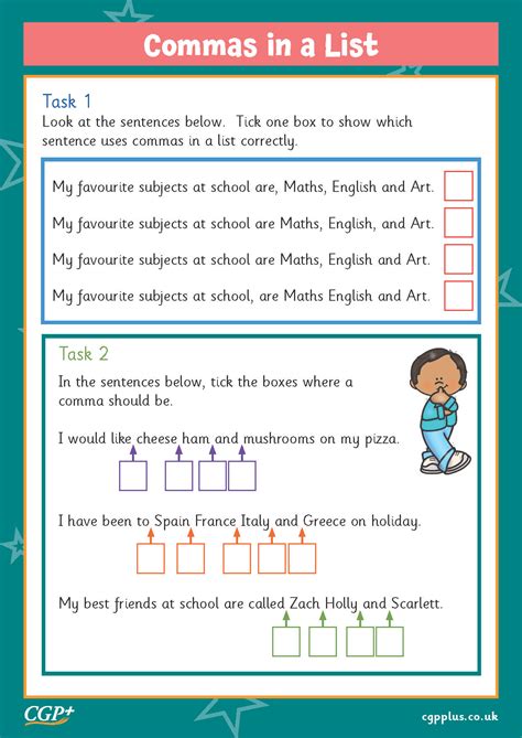Image result for Comma Activity Worksheet