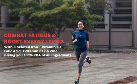 Carbamide Forte Chelated Iron Supplement for Women and Men with Vitamin ...