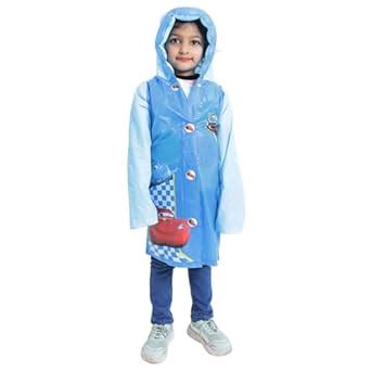 Zacharias Girl's Kids PVC Waterproof Long Raincoat ygc-141 (Blue_8-10 ...