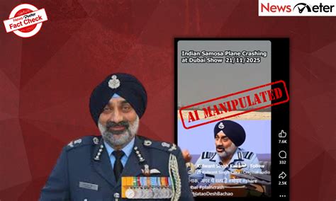 Fact Check: Tejas fighter jet crash – IAF Chief AP Singh criticises ...