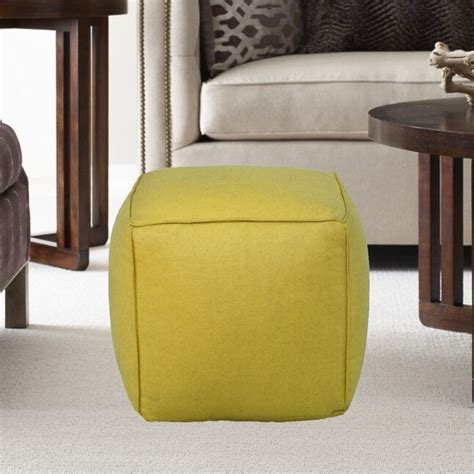 Timberbrook Josey Modern Yellow Pouf Ottoman DFCP103 at Lowes.com