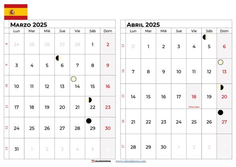 Calendario Marzo 2025 España Para Imprimir