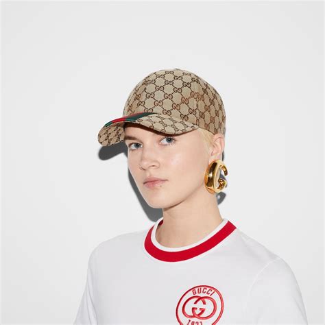Cappellino da baseball in tessuto GG in beige ed ebano | GUCCI® IT