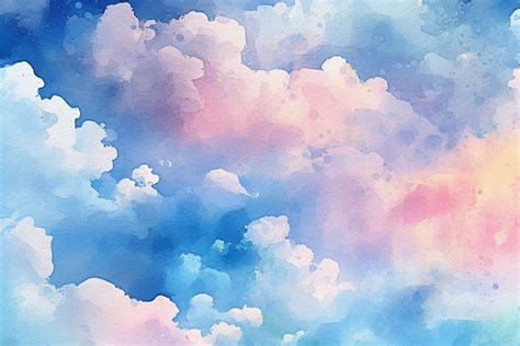 A Watercolor of Clouds During Dusk Graphic by Crafty Canvas · Creative ...
