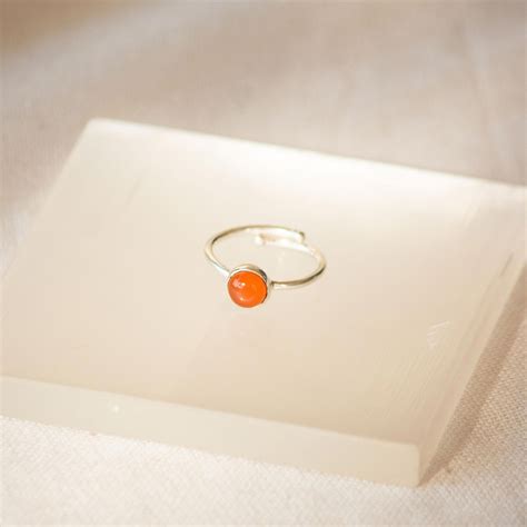 Buy Carnelian Sterling Silver Ring | Boost Courage & Motivation