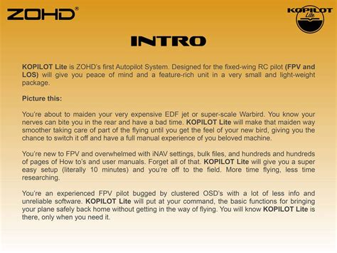 Zohd kopilot lite autopilot system flight controller with gps module ...