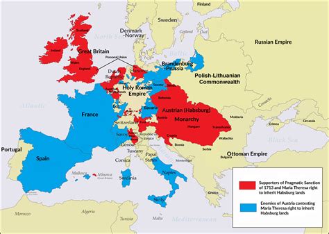 Alliances in Europe 1740 : r/europe