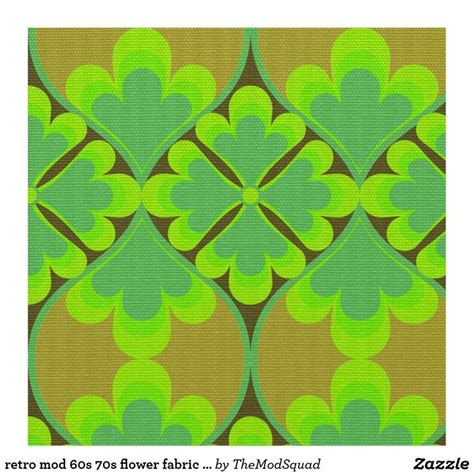 retro mod 60s 70s flower fabric pattern | Flower fabric pattern, Flower ...