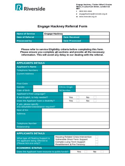 Engage Hackney Referral & Assessment Doc Template | pdfFiller