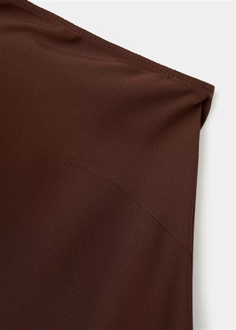Asymmetrical dress with knot strap - Women | MANGO Vietnam