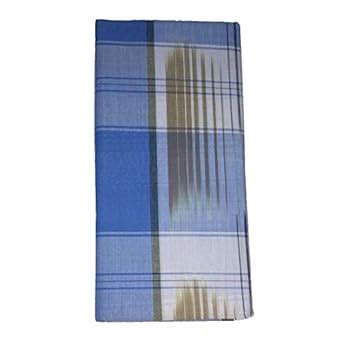 Alif laila colour kattari Checkered Pattern Cotton Blue & White Color ...