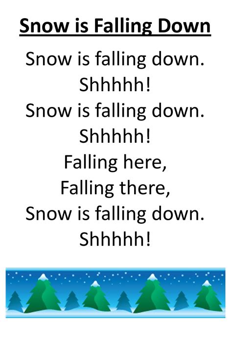 Itty Bitty Rhyme: Snow is Falling Down | Rhyming activities preschool ...