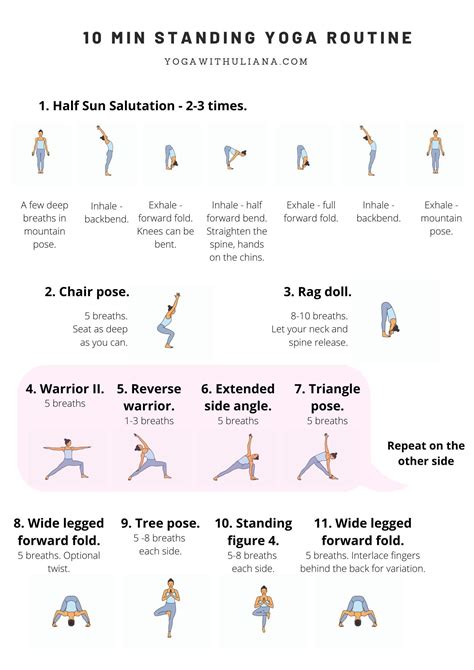 10 min standing poses yoga – Artofit