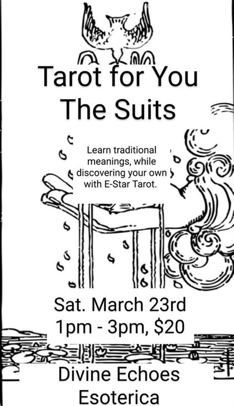 Tarot for You: the suits, Divine Echoes Esoterica, Mankato, 23 March ...
