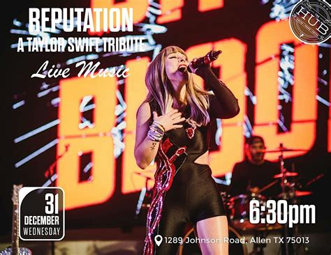 NYE Concert: Reputation: Taylor Swift Tribute at The HUB, 1289 Johnson ...
