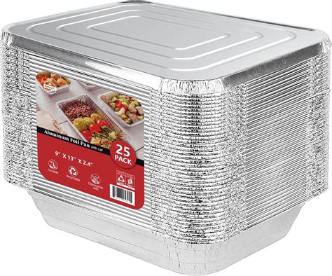 Amazon.com: Amozife Aluminum Pans with Lids, 9x13 Inch Disposable Foil ...