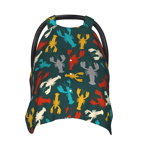 Car Seat Cover Baby - Colorful Shrimps Carseat Covers Baby for Girl Boy ...