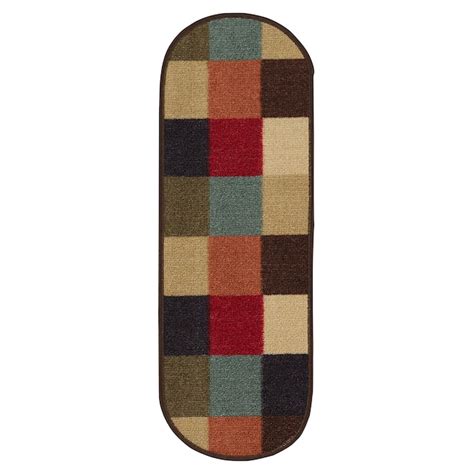 Ottomanson Non-Slip Stair Mat 7 Pack 1 X 2 (ft) Multicolor Oval Indoor ...