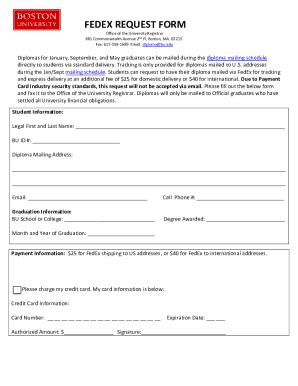 Image result for FedEx Shipping Request Form