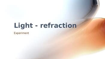 Image result for Refraction Science Project