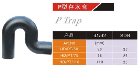 P型存水弯（带检查口）_PE排水管件-宁波和奇管业有限公司