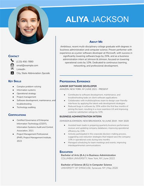 Best Recent College Graduate Resume Examples and Templates for 2025