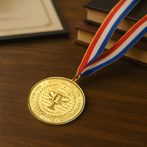 Gold Metal Winner Medal with Tricolor Ribbon and Embossed “You Are the ...
