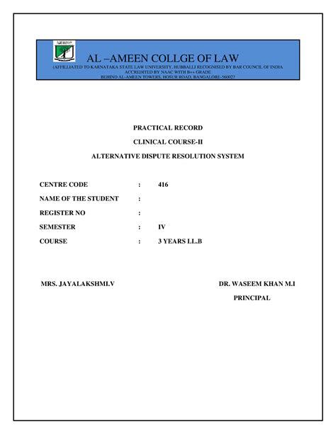 ADRS Front Sheet 3 YRS - (AFFILLIATED TO KARNATAKA STATE LAW UNIVERSITY ...