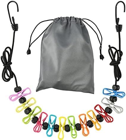 Retractable Portable Clothesline for Travel，Clothing line with 12 ...