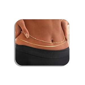 Buy VAMA FASHIONS 2 Pcs Anti Tarnish Adjustable 18K Plated Waist Hip ...