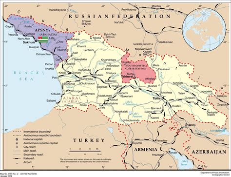 Map of Georgia (Caucasus)