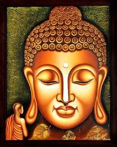 Poster Scenery of Budha Painting 3D Sign Paper Sheet 18x12 inch Sheet ...