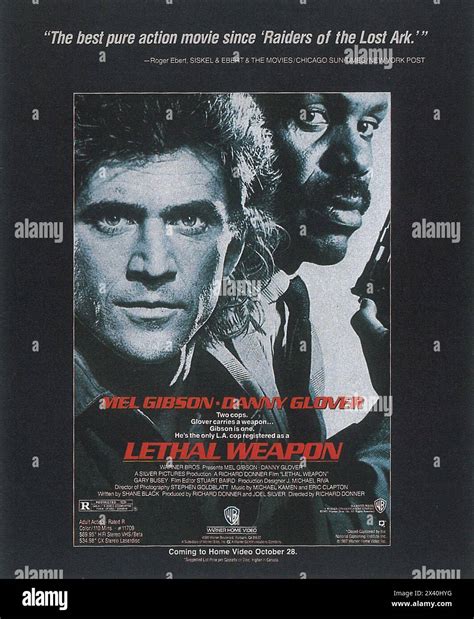 1987 Lethal Weapon original movie poster, Director: Richard Donner ...