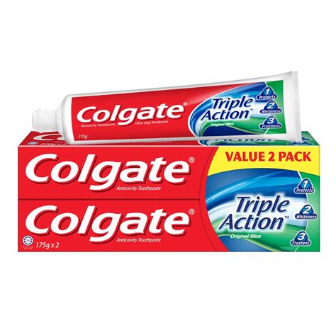 Colgate T/Paste Triple Action 175G X 2 | Big Pharmacy