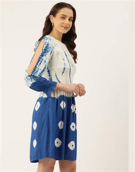 GLOBUS BLUE TIE-DIE DRESS – Studio Misri