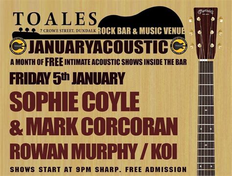 Acoustic January, Toales, Dundalk, 5 January 2024 | AllEvents