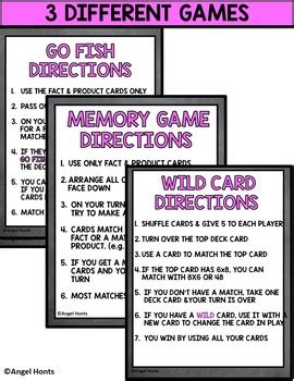 Multiplication Fact games by Angel Honts-Learn and Teach by the Beach