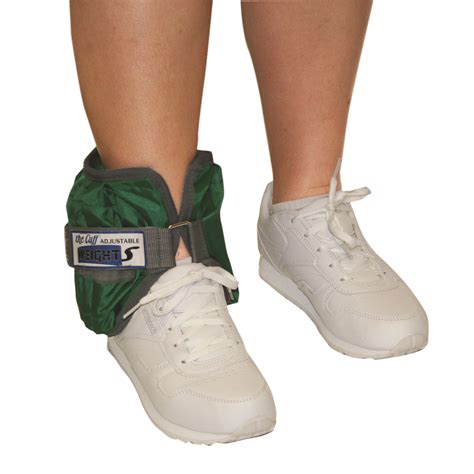 The Adjustable Cuff ankle weight - 5 lb (10 x 0.5 lb inserts), green ...