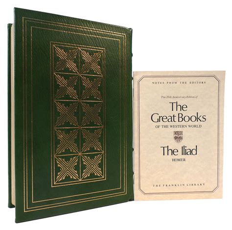 THE ILIAD AND THE ODYSSEY Franklin Library Great Books of the Western World | Homer | First ...