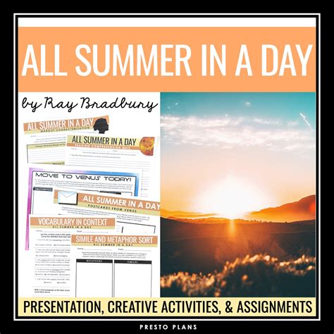 All Summer in a Day by Ray Bradbury - Short Story Unit Assignments & A ...