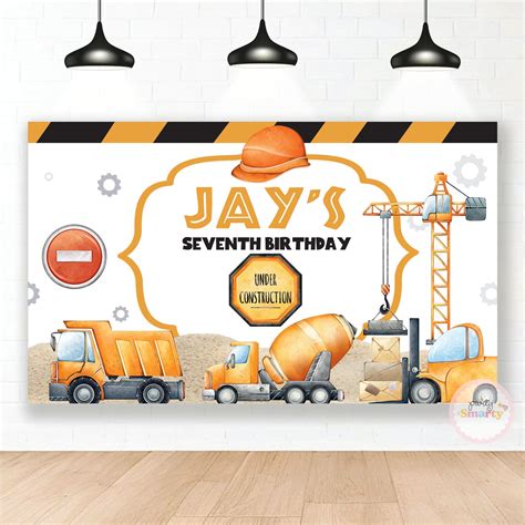 Construction Backdrop – Party Smarty