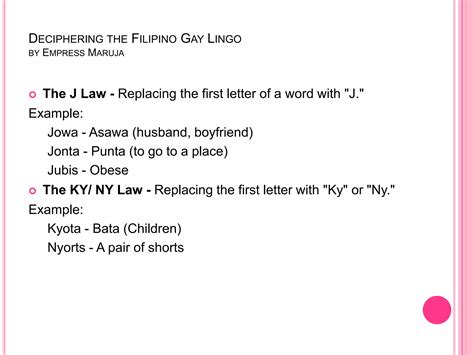 Understanding Filipino Gay Lingo | PPTX