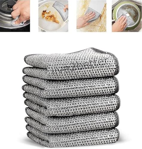 Live2Better 2 Pcs Non Scratch Dish Wash Cloths Multipurpose Wire ...