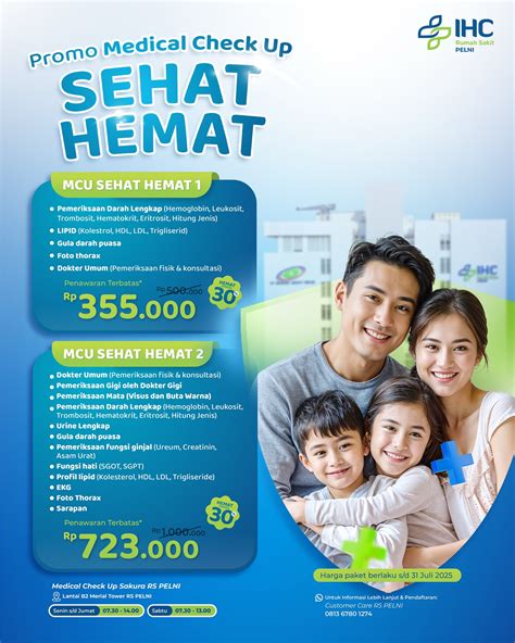 IHC Rumah Sakit PELNI | 🩺 PROMO MCU SEHAT HEMAT 🩺 Bahagia bermula dari ...