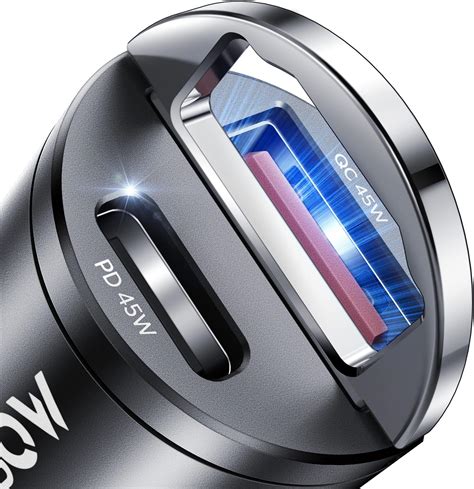 Amazon.com: USB C Car Charger, PD 45W & QC 45W Fast Charging Cigarette ...