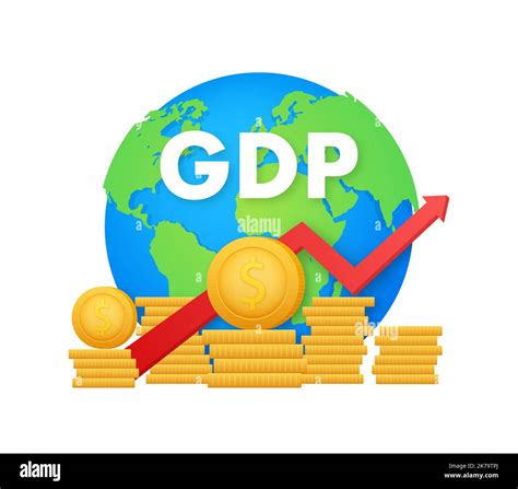 Growth GDP. Gross domestic product. Government budget. Increment in ...