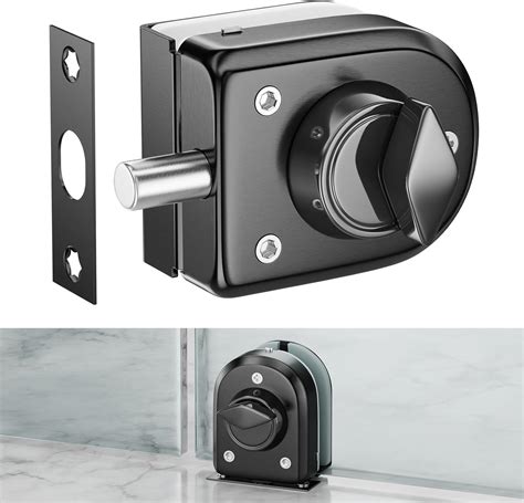 Amazon.com: Ranbo Frameless Glass Door Floor Lock, Clamp-On No-Drill ...
