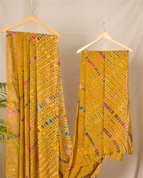 Kanak Leheriya Georgette Saree – Suma Collective®