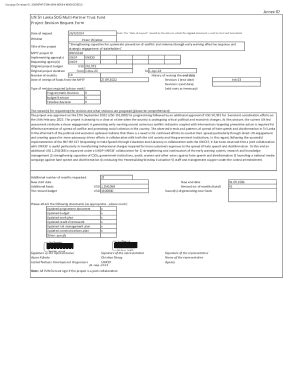 Fillable Online Un Sri Lanka Sdg Multi-partner Trust Fund Project ...