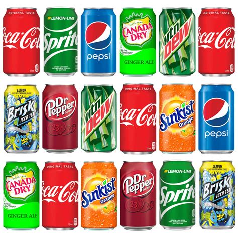 Buy Bragoo Soft Drink Assortment: Cola, , Sprite, ain Dew, Dr. Pepper ...